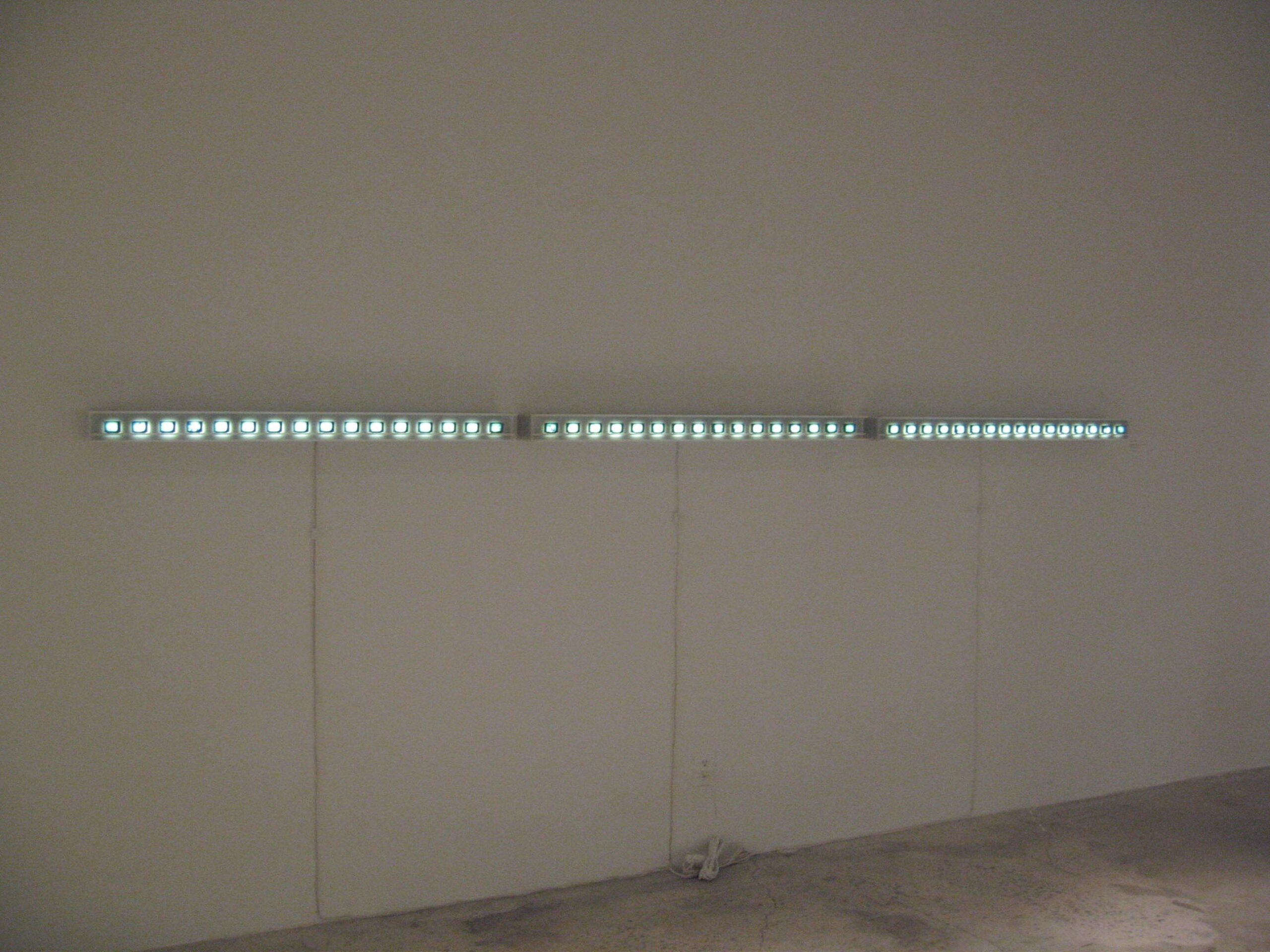 1- 48 Photographs – Aluminum cubes – Plexiglas – wood – LED lights