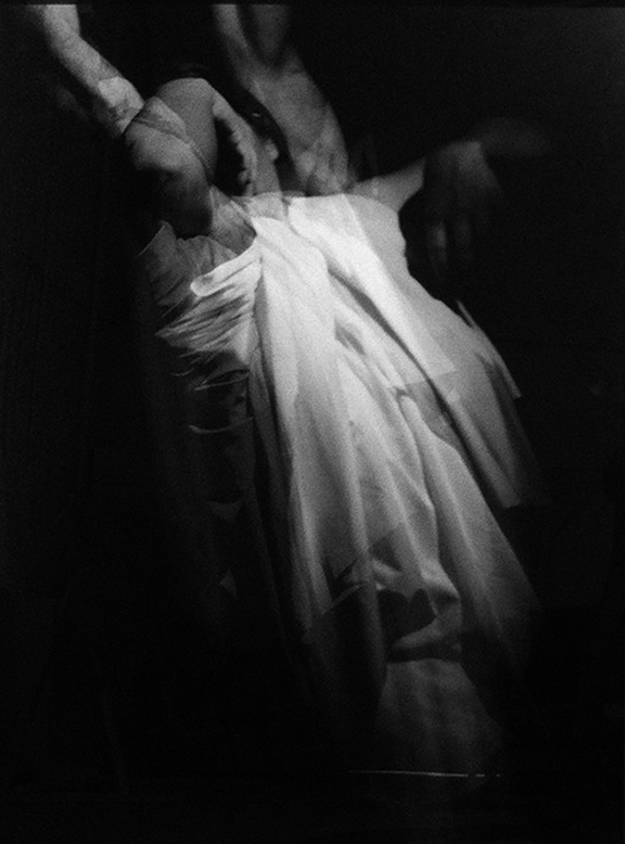 Archival Pigment Print B&W photograph and Floating Engraved Metal Sheet - 98x60 (framed )