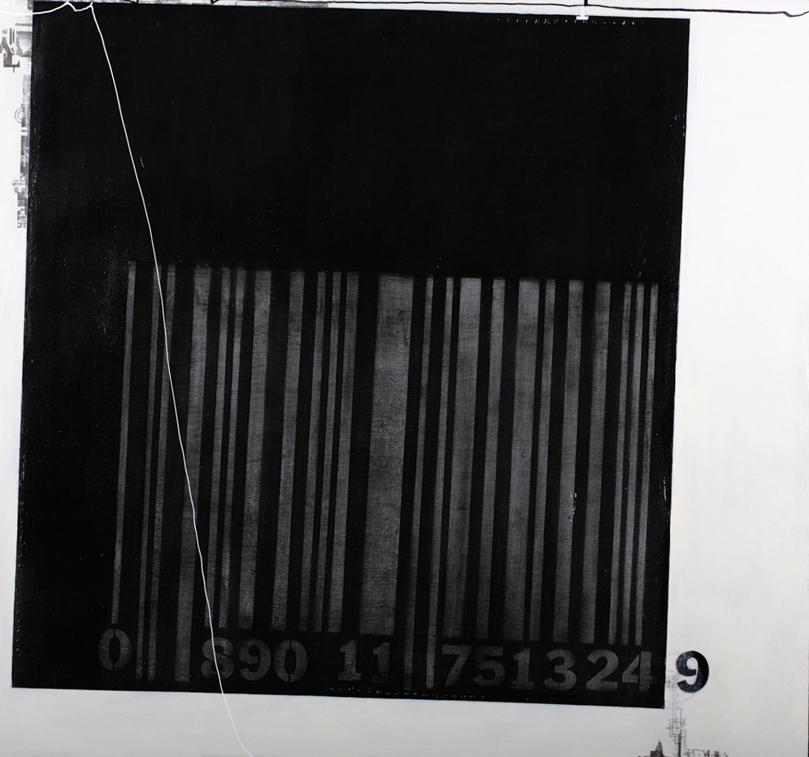 Carbon Base Acrylic, Oil, Graphite on Overlay Canvas 56x60